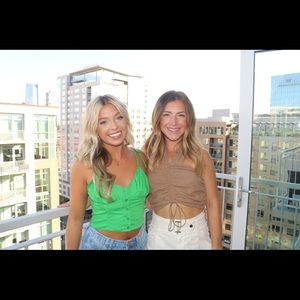 Super Cute Green Crop Tank
